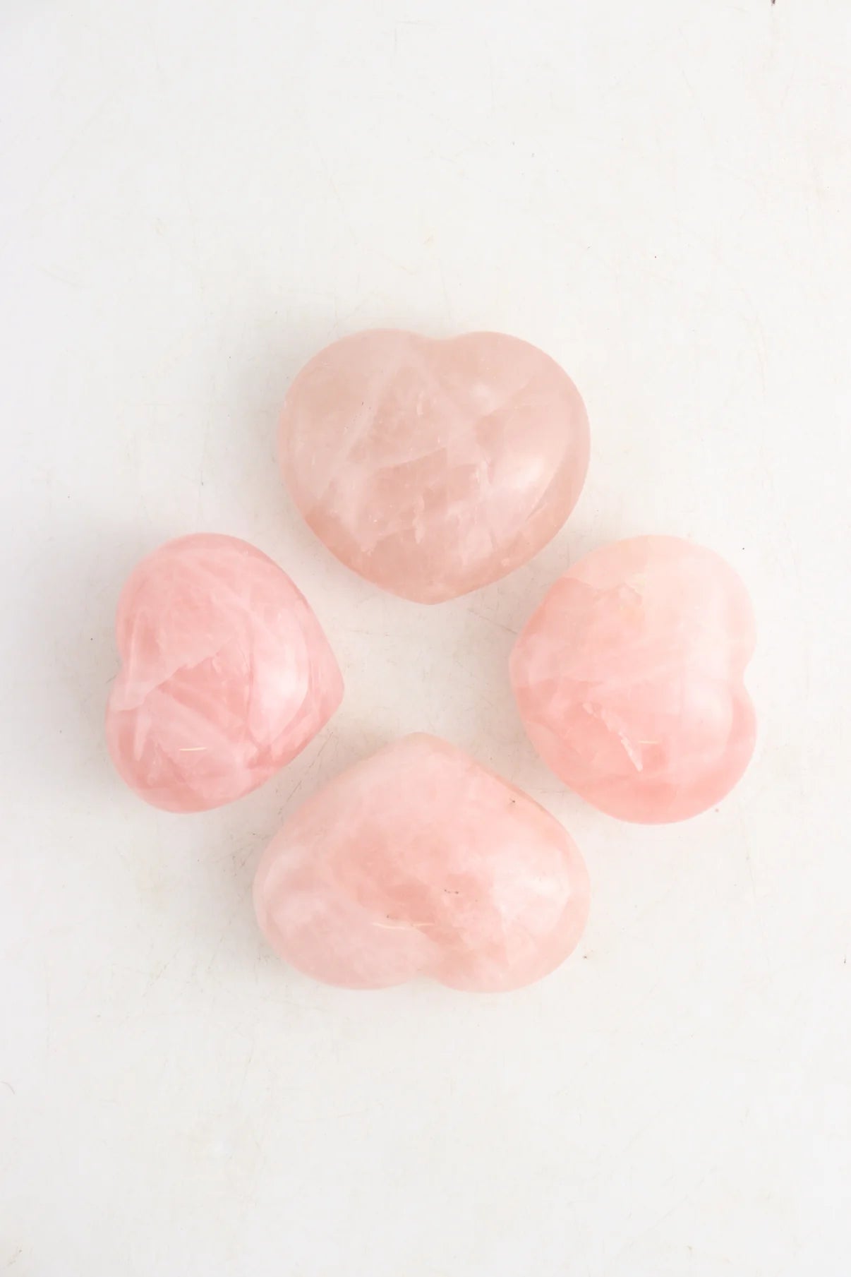 Rose Quartz Crystal Hearts